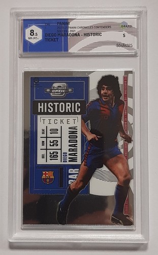 DIEGO MARADONA NAPOLI HISTORIC TICKET PANINI CHRONICLES CONTENDERS SOCCER auto