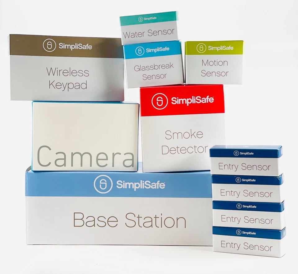 SimpliSafe Individual 8-Piece Wireless Indoor Home Security System - Choose