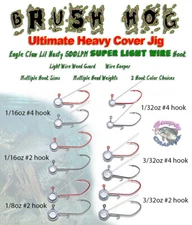 Brush Hog Jig (25pc), Weed guard, Wire keeper, SUPER Lite Wire sickle hook