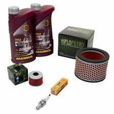 Kit Manutenzione per Honda NX 650 Dominator 90- Olio 2L Filtro Aria+Filtro Olio+Candela