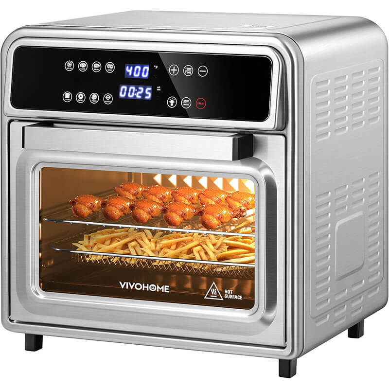 21Qt 8-in-1 Air Fryer Toaster Oven with Convection Rotisserie & Dehydrator 1800W