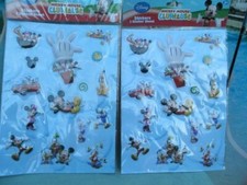 LOT OF 2 STICKER SHEETS DISNEY MICKEY MOUSE CLUBHOUSE PUFFY STICKERS AGE 3