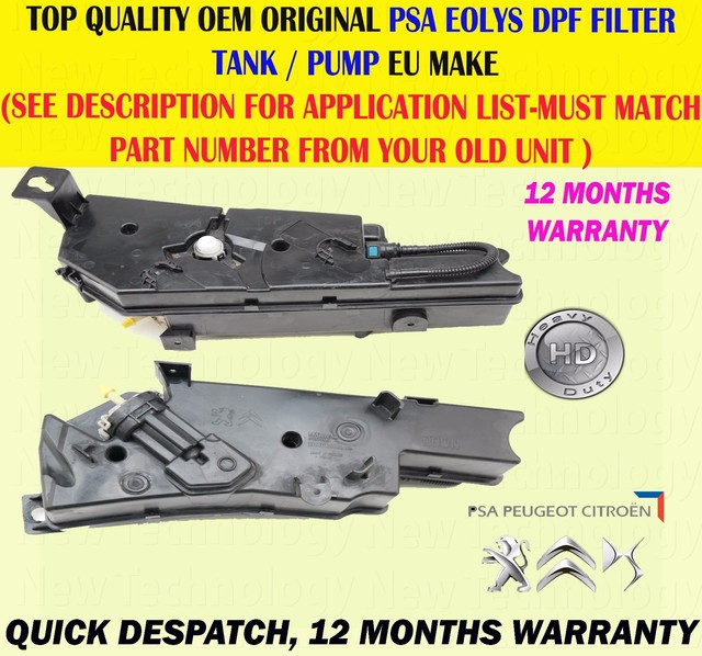 Fuel Additive DPF Filter Tank Pump For Citroen C4 DS4 Peugeot 308 RCZ 1613704580