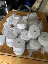Round Ceiling Junction Box / Light Connection Base – White – Job Lot