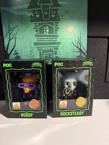 Thrilljoy Pix! Rocksteady/Beebop 2025 SDCC Exclusive TMNT CHASE/COMMON SET RARE