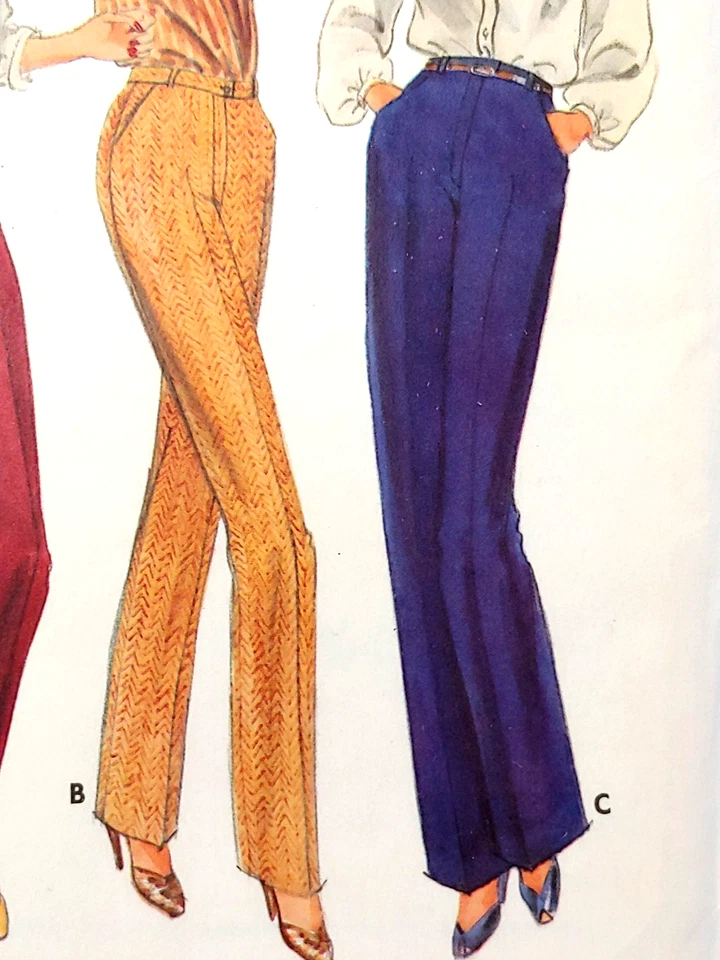 Vintage Misses' Pants Pattern Size 12 Butterick 6767 Uncut Proportional - Image 3 of 4