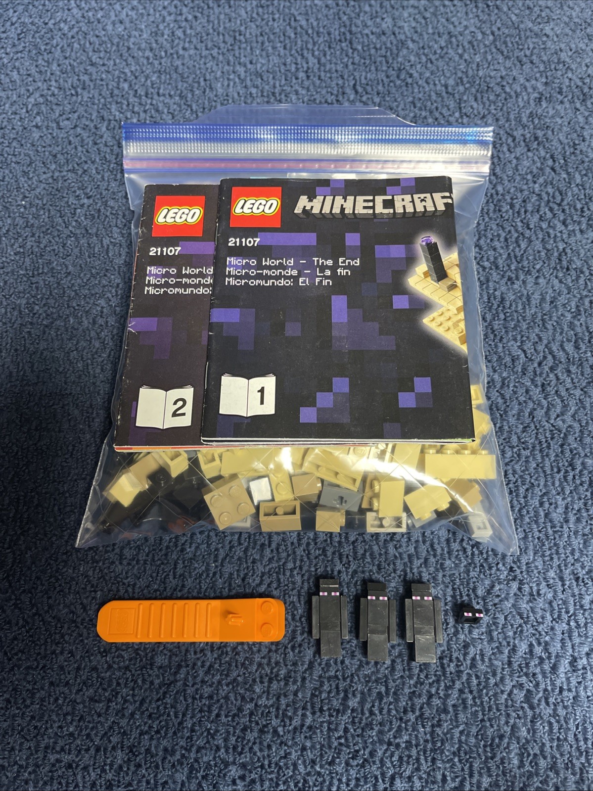 LEGO Minecraft 21107 Micro World - The End 100% Complete W/Books Good Shape