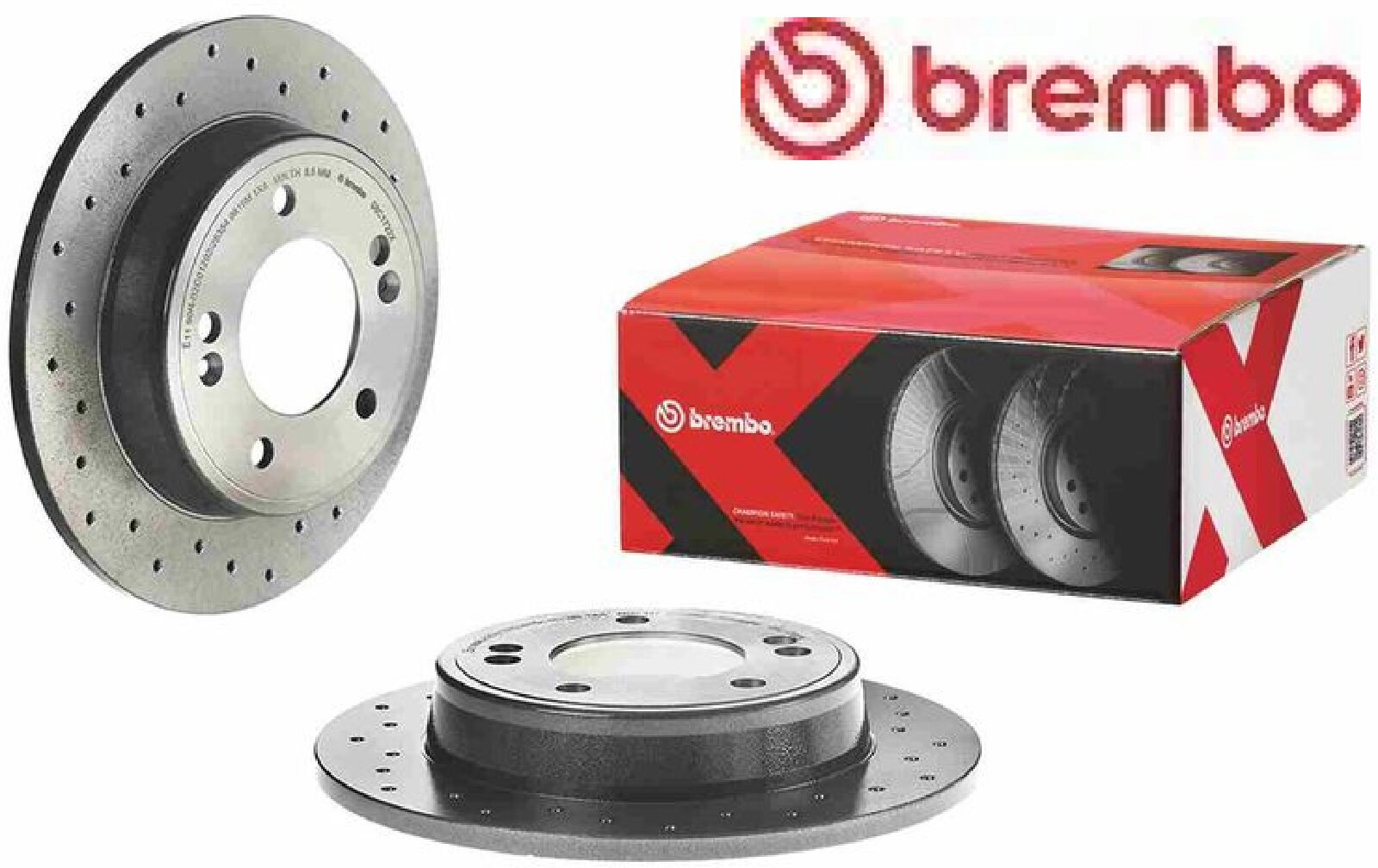Für BREMBO 08.C172.2X Brake disc Xtra full/perforated 08.C172.2X Rear HYUNDAI C - Bild 6