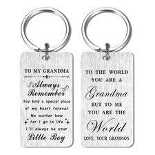 Grandma Christmas Keychain 1 PCS Birthday Gift From Grandson Family Jewelry