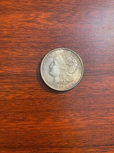 1878 Morgan Silver Dollar 8TF AU Rainbow Toned 8 Tail Feathers - Lot #22