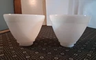 2 Vtg  IES Milk Glass Lamp Shade Torchiere 6  Opening 2” Fitter