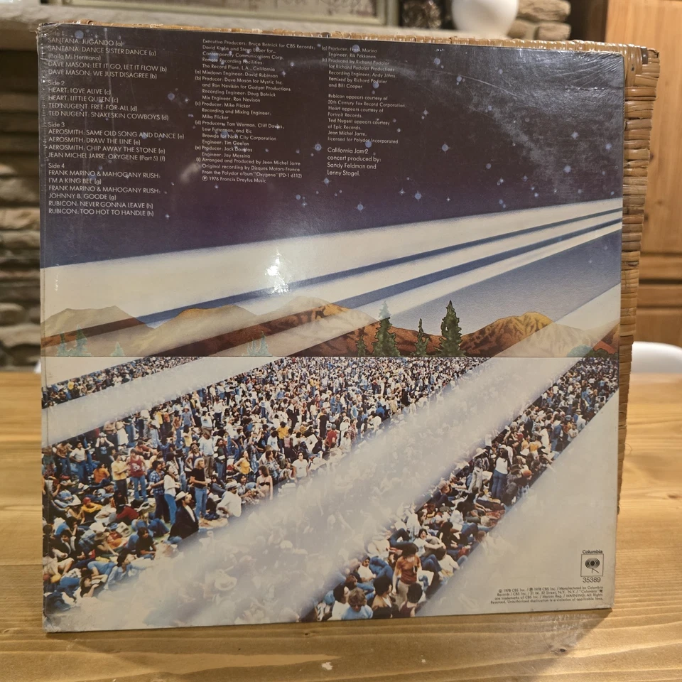 California Jam 2 (1978) 2 LP Vinyl Compilation SEALED Aerosmith/Heart/Santana - Image 3 of 4