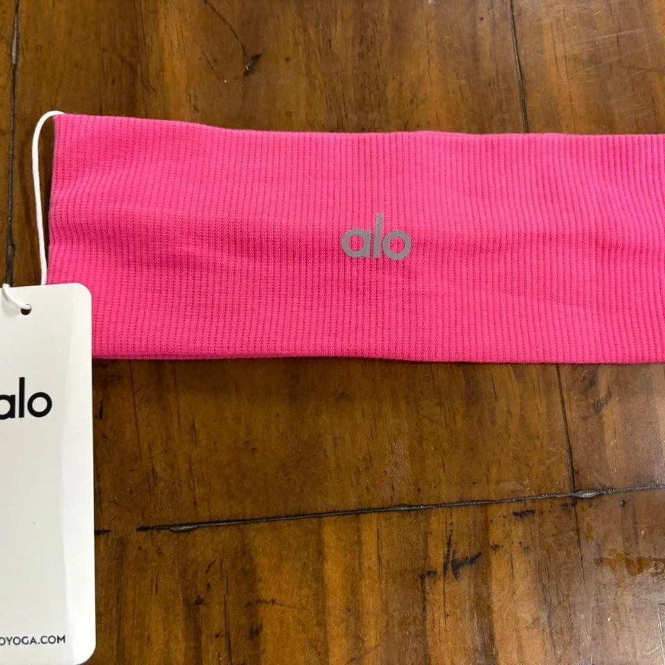 ALO Yoga 2-Pack Headbands Navy & Hot Pink – Unisex Workout Hair Bands NWT - Image 2 of 4