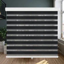Cordless Zebra Blinds Roller Shades for Window-Dual Layer Sheer Blinds Light ...
