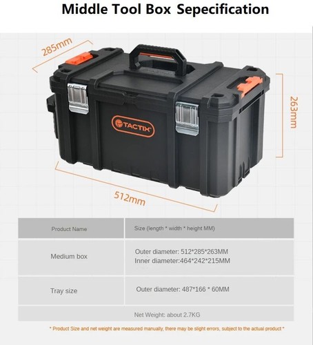 Tactix 2-in-1 Tool Box Stackable Parts Screw Nut Bolt Organizer Tool ...