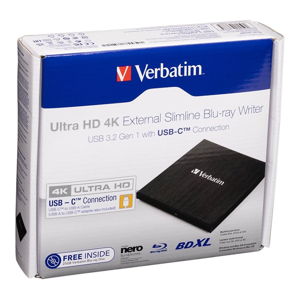 Verbatim 4K UHD Blu-Ray Burner Flashed UNLOCKED LibreDrive MakeMKV