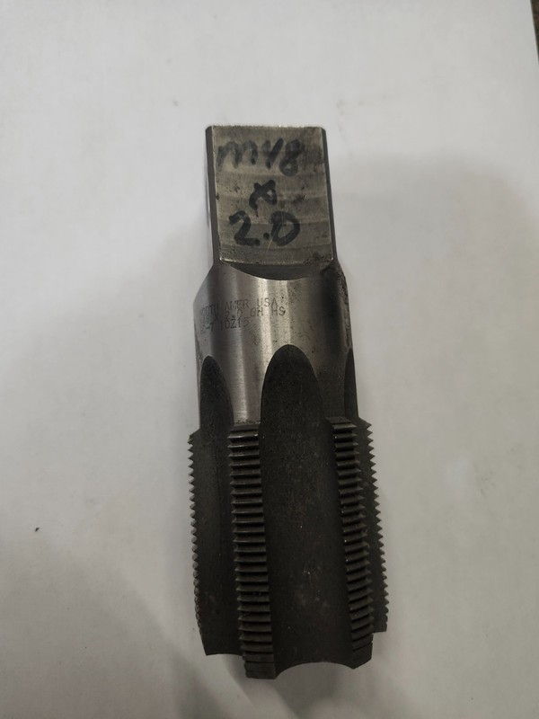 1PC M48 X 2 Thread Tap Right Hand HSS M36x2.0 Straight Fluted Machine Tap