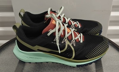 Size 6 - Nike React Pegasus Trail 4 Black Alligator Mint  04(NiB1)