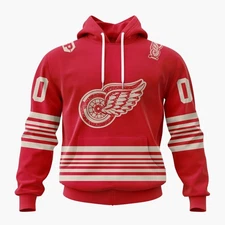 Personalized Detroit Red Wings Hoodie Centennial Design