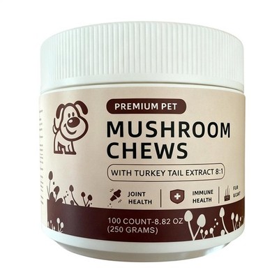 Turkey Tail Mushroom for Dogs - Mushroom Chews for Dog, Reishi, Lion s Mane