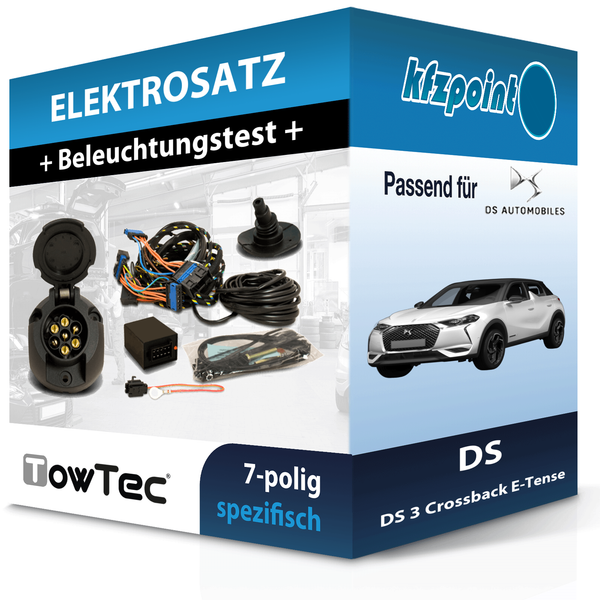 Towtec E-Satz 7Polig Fahrzeugspezifisch Passend für DS 3 Crossback E-Tense NEU-image