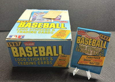 1987 Fleer Baseball Cards, 1 Unopened Sealed Wax PACK From Wax Box, 17 Cards 