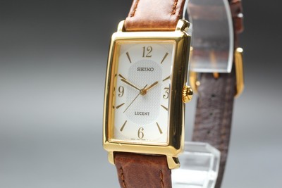 [Fast neuwertig] Seiko Lucent 7N01-5C50 Tank weißes Zifferblatt Quarz...