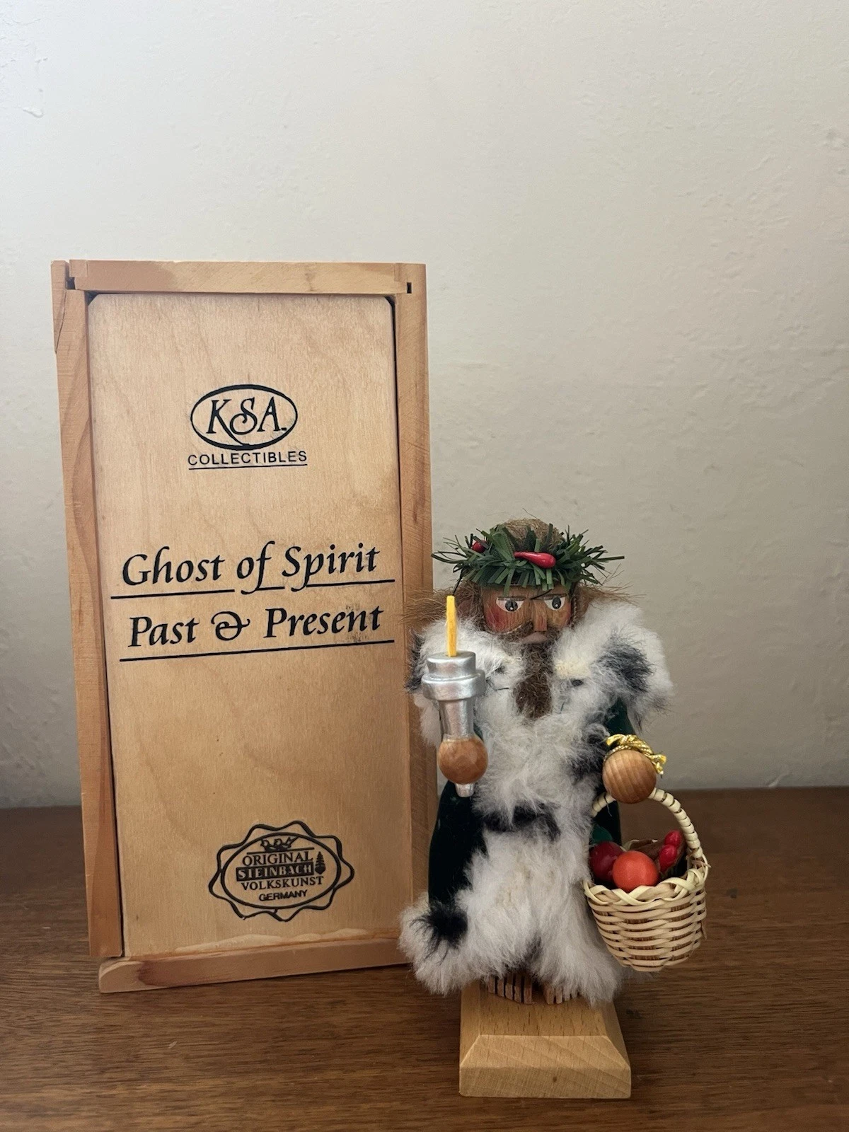 Signed Steinbach Ghost Of Spirit Past And Present Mini Nutcracker