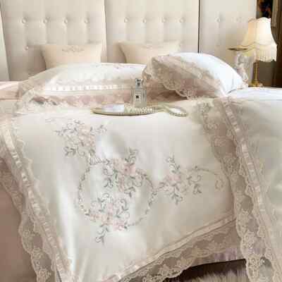 4 Pieces Bedding Set Duvet Cover Bed Sheet Pillowcases Home Bedclothes