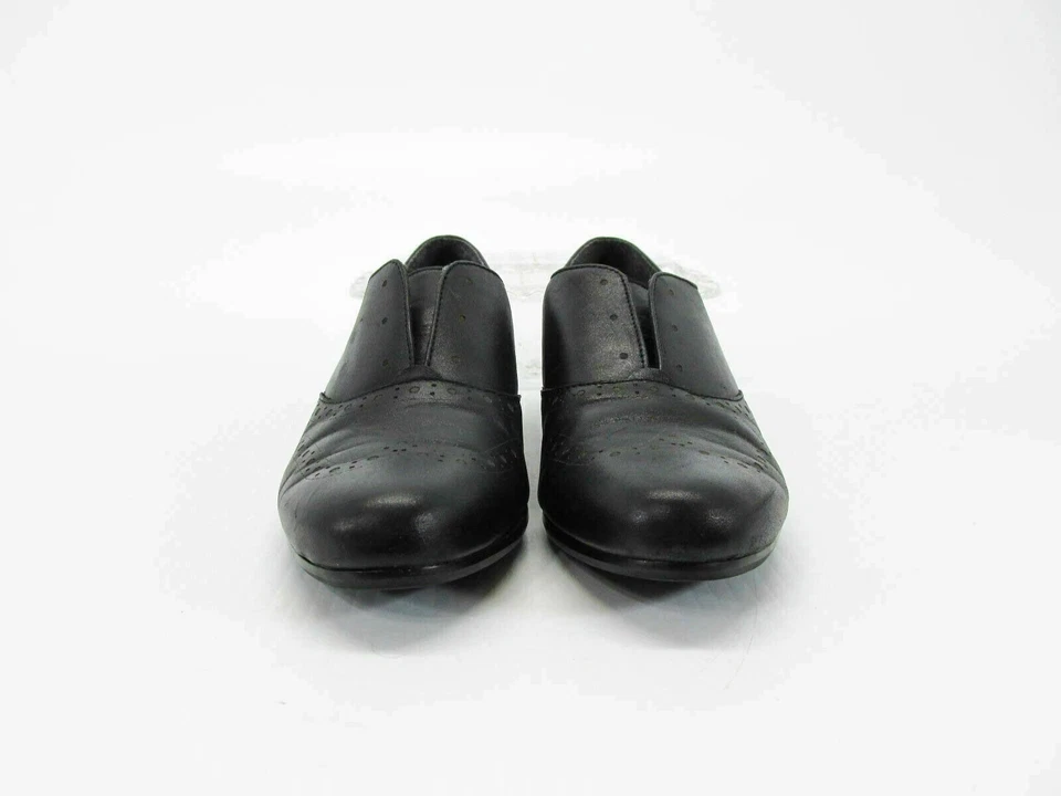Zapato Munro Mujer Talla 6N Negro Punta de Ala Mocasín Cuero Usado qp Foto 4 de 4