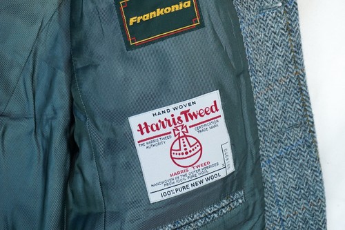 Harris Tweed Frankonia Gray Wool Sports Coat Blazer Men's Size 40R 50 EU - Picture 7 of 8