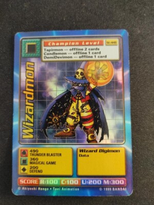 Digimon Wizardmon St-44S Holo Champion Level-Mint