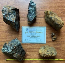 SS CENTRAL AMERICA SET/6 ASSORTED PIECES OF COAL FROM THE SHIP OF GOLD SSCA