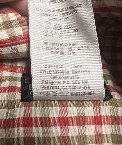 Patagonia Mens L Organic Cotton Button Down Check Shirt Short Sleeve Lightweight - Picture 5 of 7