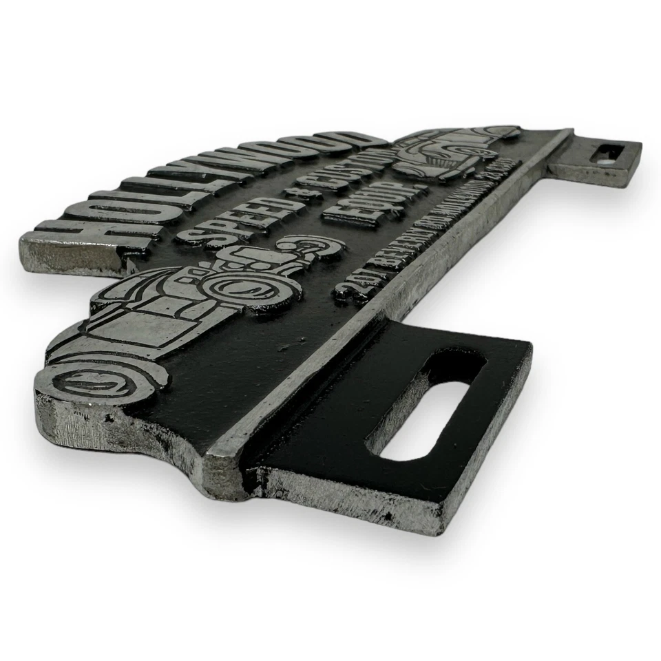 Hollywood Speed & Custom Equip. Placa de licença de carro FOB topper com design vintage - Imagem 4 de 4