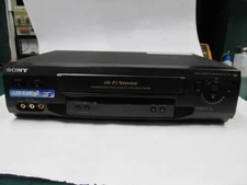 Repaired Sony SLV-N51 4-Head Hi-Fi Stereo VCR with remote, batteries &, AV cable
