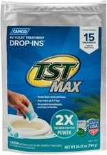 Camco TST MAX RV Toilet Treatment Drop-INs-Septic Tank Safe Ocean Breeze - 15pk