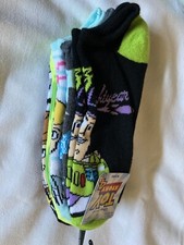 5pk Disney - Toy Story 4 -No Show Socks Size 4-10 - Buzz Woody Bo Peep Aliens