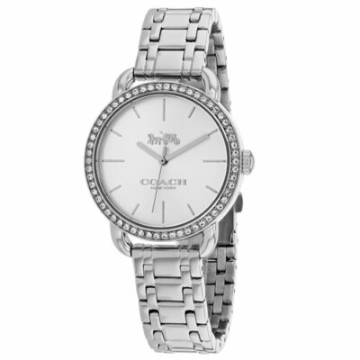 Coach Legacy Sport Chronograph Watch silver dial adorned Crystal Dial Gold Tone Coach (14503143) Boyfriend Crystal Bezel Logo Dial Silver  main image 3