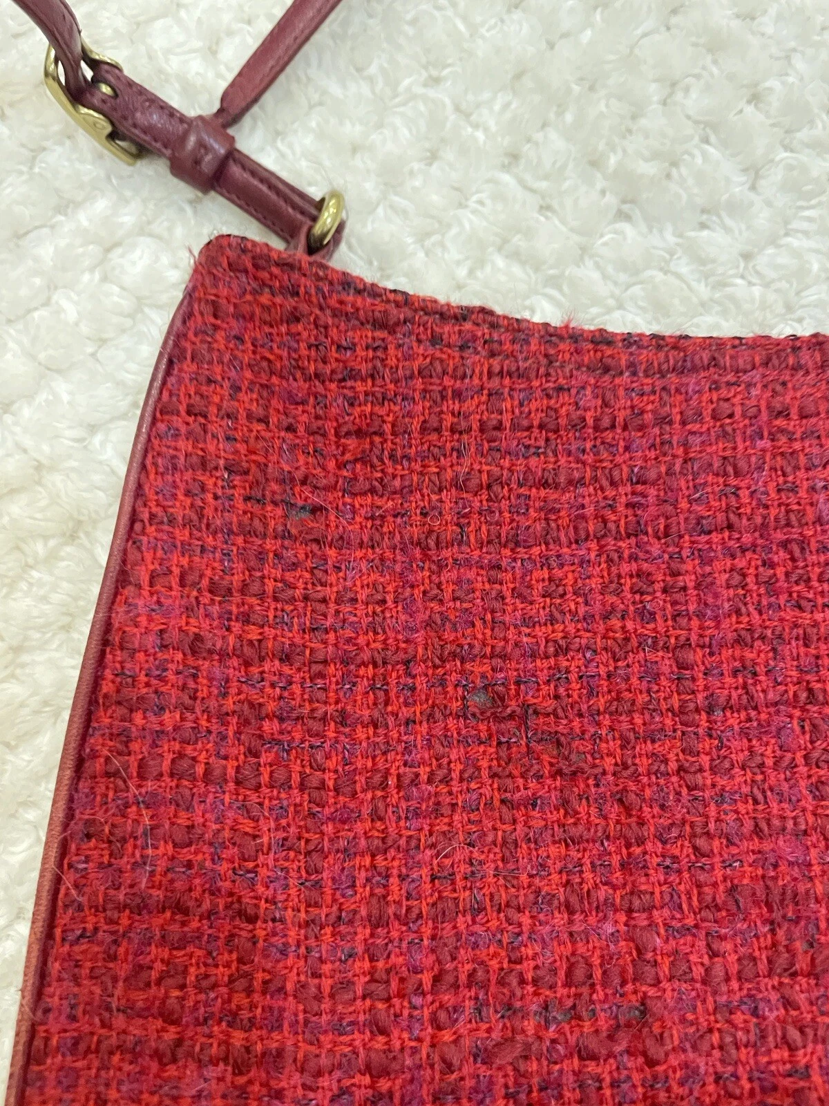 Borsa a mano Coach Girlie Boucle Hobo vintage in lana di alpaca [8310]