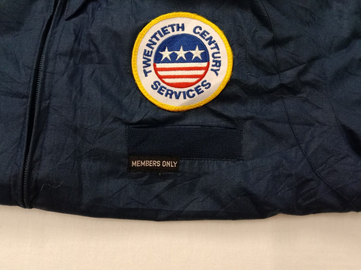 Members Only Mens Zipper Jacket Navy Blue 15/16 Made In Hong Kong