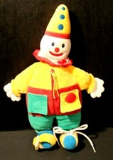 Vintage VGUC-RARE-14  Brio Activity Clown Washable Plush Soft