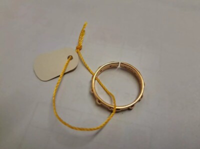 Gesegnet verstellbar GOLD beschichtet Wunderbarer Rosenkranz Ring Katholisch Gebet Perle