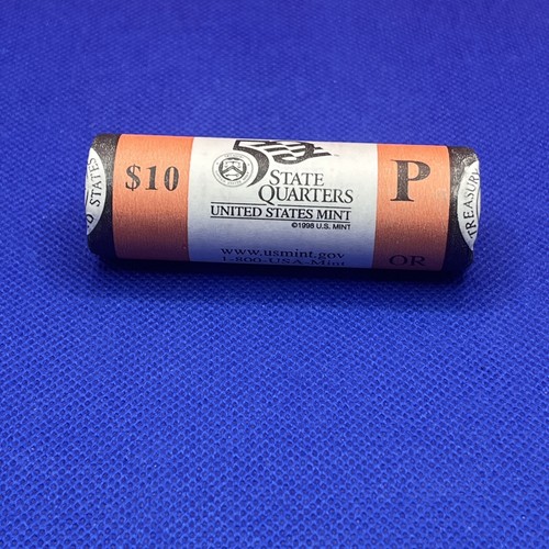 2005 P Oregon State US Mint Uncirculated Quarter Roll - Foto 1 di 17