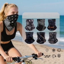 6 PCS UV Protection Cooling Neck Gaiter Face Mask Scarf Windproof Bandana Cover