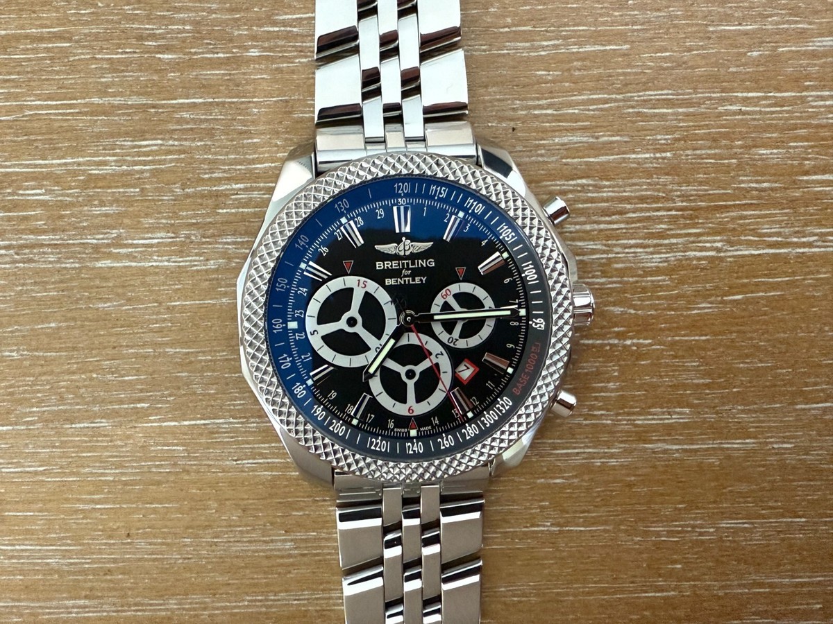 Breitling Bentley Barnato Black Racing Dial Chronograph Watch