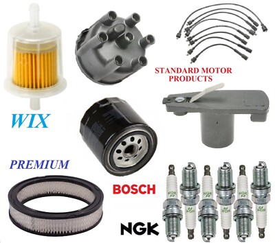 Tune Up Kit Filters Cap Wire Plugs For DODGE B100 L6 3.7L; Plastic Type 1980