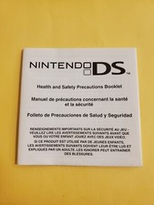 Nintendo DS Authentic Health  Safety Precautions Manual Booklet Only