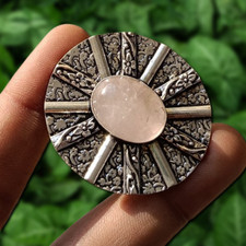 Wow Natural Rose Quartz Gemstone Ring 925 Silver Plated Handmade Jewelry Us SZ 7