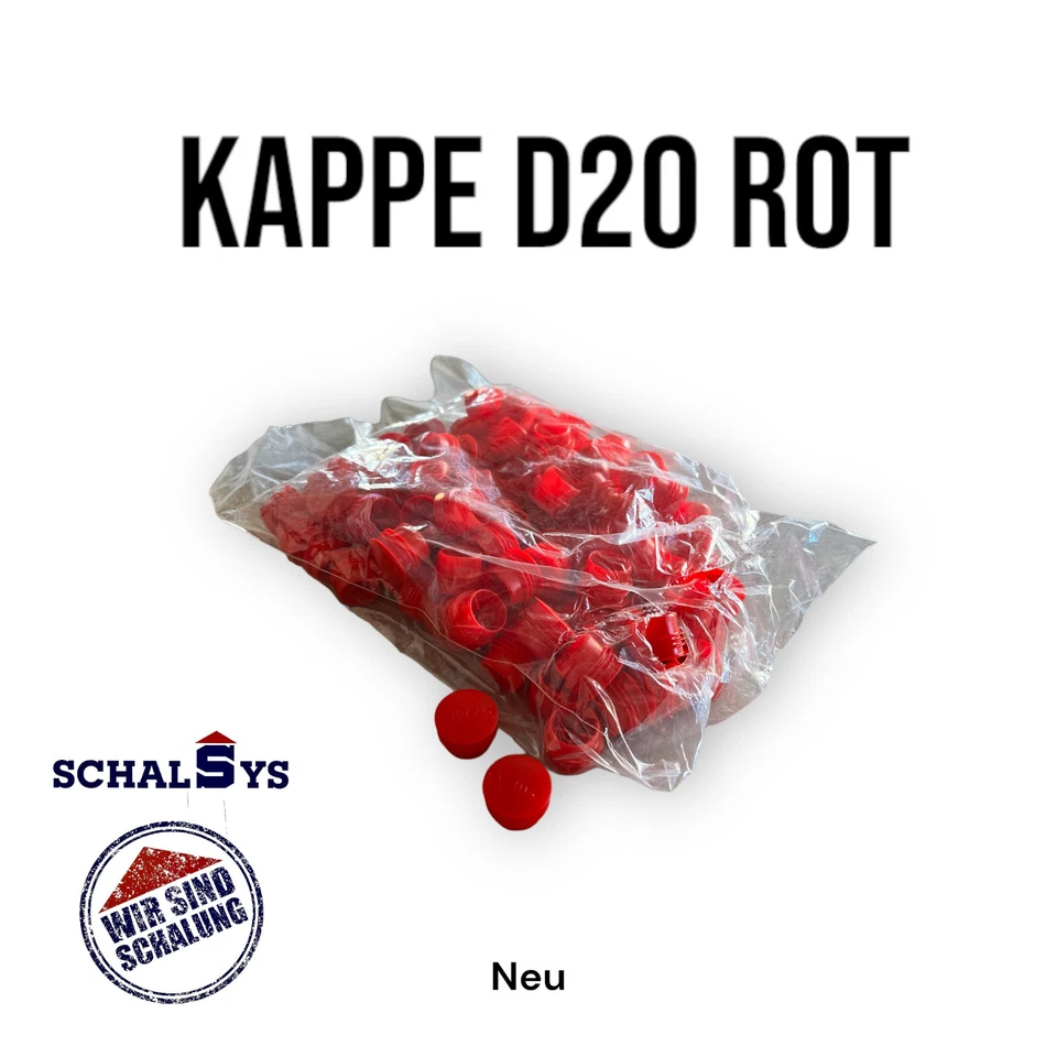 Meva Kappe rot, Abdeckkappe, Verschlußstopfen, Stopfen, D20